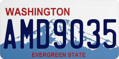WA license plate AMD9035