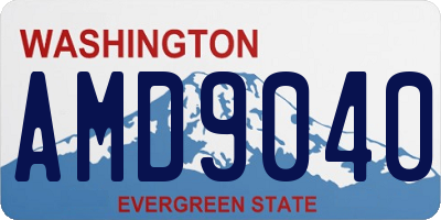 WA license plate AMD9040