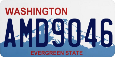 WA license plate AMD9046