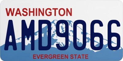 WA license plate AMD9066