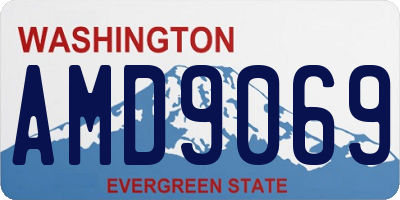 WA license plate AMD9069