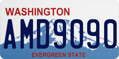WA license plate AMD9090