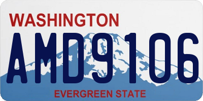 WA license plate AMD9106