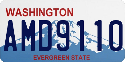 WA license plate AMD9110