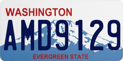 WA license plate AMD9129