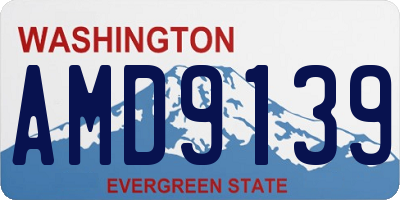 WA license plate AMD9139