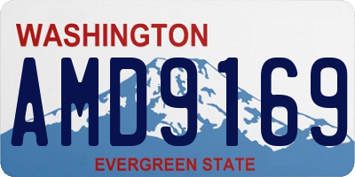 WA license plate AMD9169