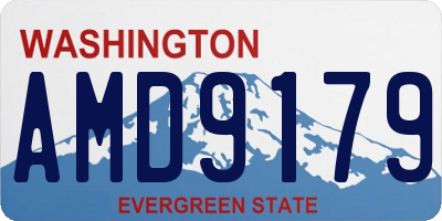WA license plate AMD9179