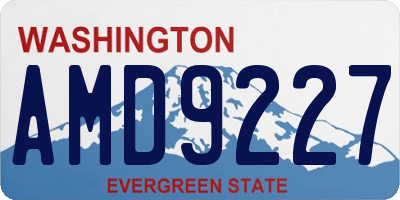 WA license plate AMD9227