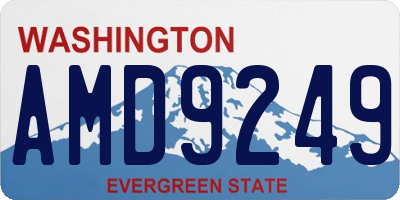 WA license plate AMD9249