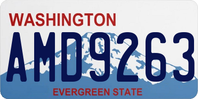 WA license plate AMD9263