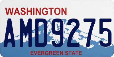 WA license plate AMD9275