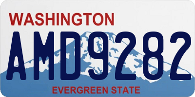 WA license plate AMD9282