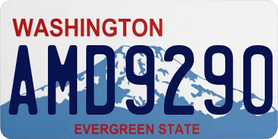 WA license plate AMD9290