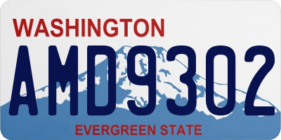 WA license plate AMD9302