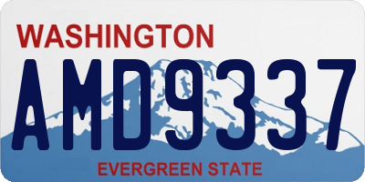 WA license plate AMD9337