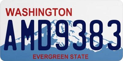 WA license plate AMD9383