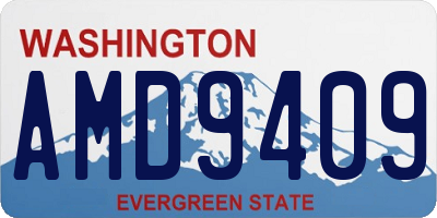 WA license plate AMD9409