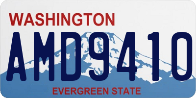 WA license plate AMD9410
