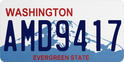 WA license plate AMD9417