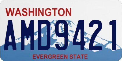 WA license plate AMD9421