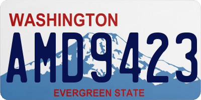 WA license plate AMD9423