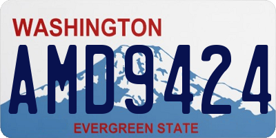 WA license plate AMD9424