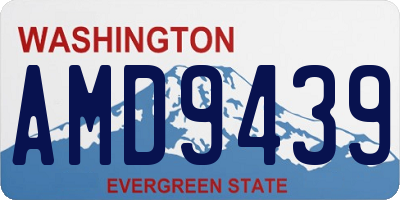 WA license plate AMD9439