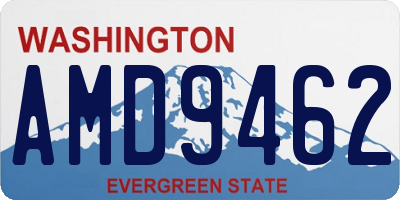 WA license plate AMD9462