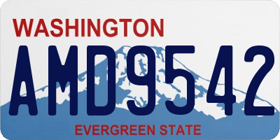 WA license plate AMD9542