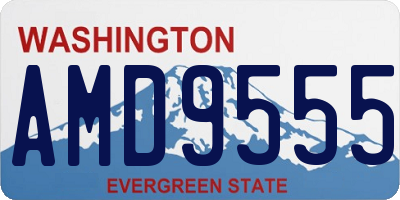 WA license plate AMD9555