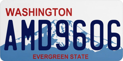 WA license plate AMD9606