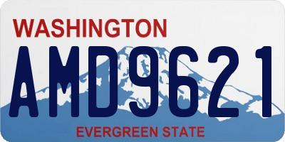 WA license plate AMD9621