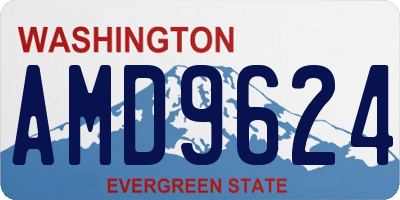 WA license plate AMD9624