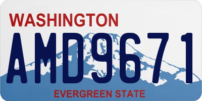 WA license plate AMD9671