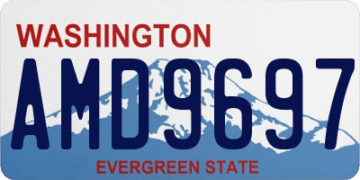 WA license plate AMD9697