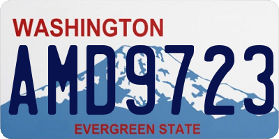 WA license plate AMD9723