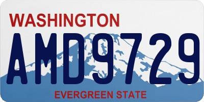 WA license plate AMD9729