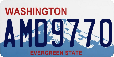 WA license plate AMD9770