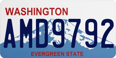 WA license plate AMD9792