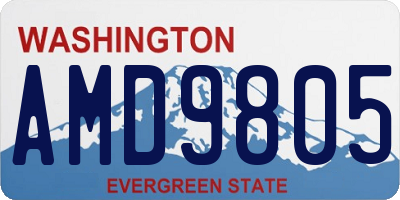WA license plate AMD9805