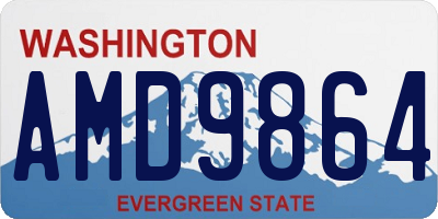 WA license plate AMD9864
