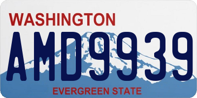 WA license plate AMD9939