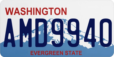 WA license plate AMD9940