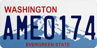 WA license plate AME0174