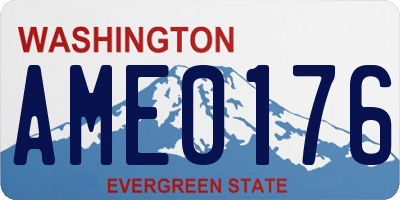 WA license plate AME0176
