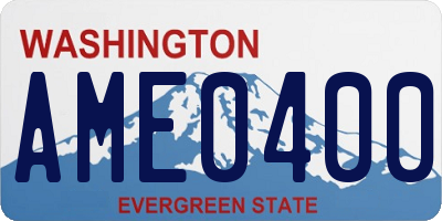 WA license plate AME0400
