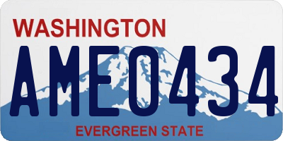 WA license plate AME0434