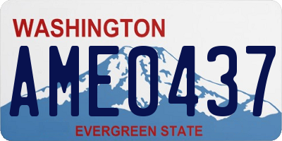 WA license plate AME0437