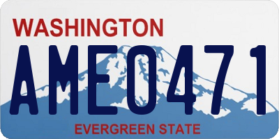 WA license plate AME0471
